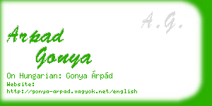 arpad gonya business card